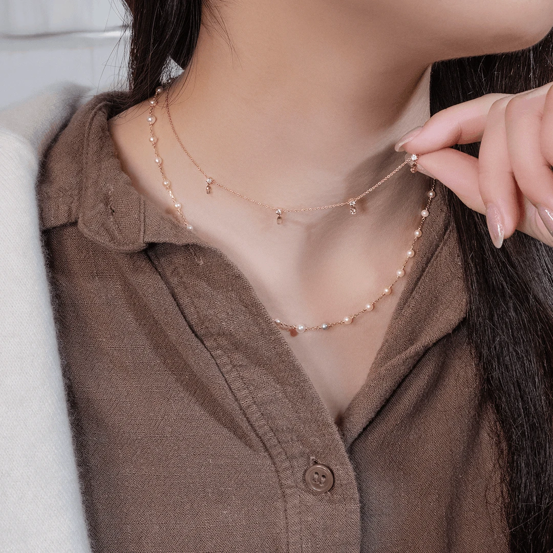 Ballerina briolette brown diamond necklace